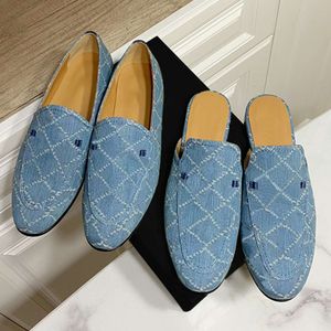 Tasarımcı Mules Princetown Deri Loafers ayakkabı erkekler terlik siyah yıldız küçük arı metal zinciri kazanan terlik bayanlar kutu 573 ile gündelik sandal