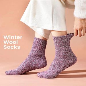 Women Socks Wool Socks- Thick Soft For Vintage Warm Womens Winter Boot Men