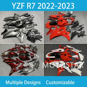 Ücretsiz Özel YZFR7 2022 2023 YAMAHA YAMF R7 22 23 Yıllık Enjeksiyon Kalıplı Kaput Motosiklet Bütün Fairings Set Yıl ABS Plastik Yol Yarışı Gövdesi