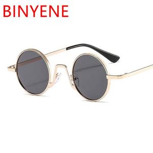 Солнцезащитные очки маленькие круглые женщины дизайнерские винтажные океанские линзы солнечные очки женская личность мода металлические очки UV400 292c