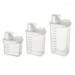 Garrafas de armazenamento jarro de plástico fácil de limpar o recipiente de copo de medição para cozinha b03e