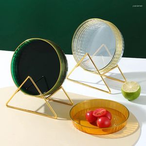 Plates Dessert Cake Tray Modern Simplicity Light Luxury Tableware High Bottom To Store Multifunctional Kitchen Accessories Plate