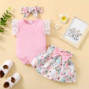 Kleidungssets Familienpassende Outfits 0-18 Monate alte Neugeborene Baby Girl Sommertäglich