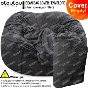 Otautau 200 cm Spacchi di fagioli gigante Slitta non peluca sedia Big XXL BigBag sedile POUF POUF mobili