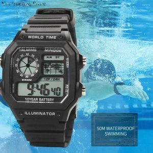 Wristwatches Digital Watches Men Sports Luminous Chronograph Waterproof Ultra-thin Male Electronic Wrist Relogio Masculino