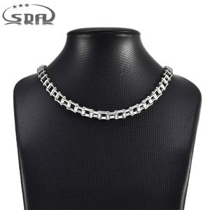 SDA New Fashion Motorcycles Chain Necklace 7mm45cm Long Biker Chain Stainless steel cuban Chain Man Woman Neckalce 201013 269J