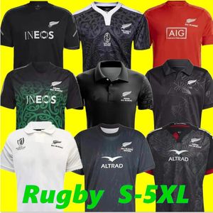 S-5xl 23 24 Blacks Rugby Jerseys Black New Jersey Zelandii 2023 2024 Wszystkie super rugby kamizelki koszula Polo Maillot Camiseta Maglia Football Shirt