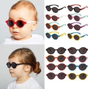 Sunglasses Sunglasses Baby Girls Cute Silicone Round Outdoor Sun Protection Glasses Cute Sunglasses for Children Boys Childrens Goggles WX5.23