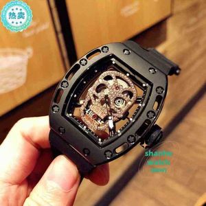 RM Watch Date Star Same RM052 Automatico orologio meccanico Skull svuoto maschile di grandi dimensioni di grandi dimensioni