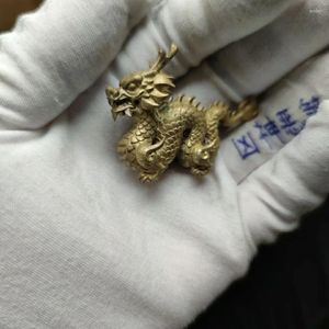 Figurine decorative Cinese Dragon Auto Dragon DECORAZIONE CAPPER COPPER ZHAOCAI ZODIAC QINGLONG Office di studio