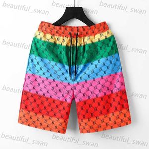 Designer Men Shorts Shorts men's summer fashion trend beach pants men's mid rise high-end rainbow capris casual and loose fitting Shorts