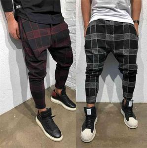 Zogaa Mens Plaid Sfers moda luźne spodnie dresowe swobodne spodnie do joggera spodnie streetwearne Pełna długość dla mężczyzn Rozmiar S3XL 2107152255766