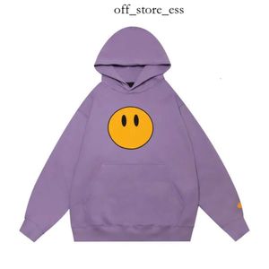 Mens capuz Amarelo Smiley Face Letters Imprima moletom feminino Sorriso de capuz de qualidade Caso de algodão com capuz de manga longa High Street Casual Draw House Capuz 946