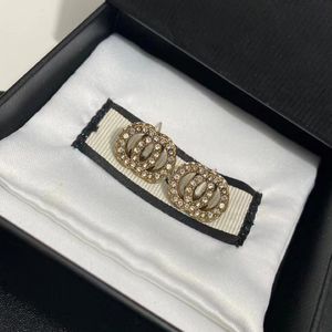 Modemarke haben Briefmarken Gestüt Kristall Diamant Designer Ohrringe für Frauen Frauen Doppelbrief Party Hochzeitsliebhaber Geschenkvergütung Lux 182k