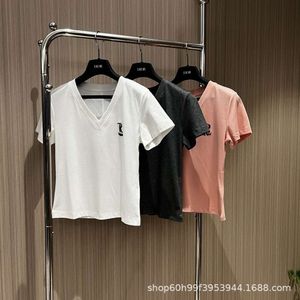 Herren-T-Shirts Sommer würziges Mädchen Solid Schulter V-Ausschnitt Hände