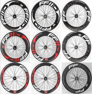 Newest 700C 38506088mm Track Fixed Gear Bike 3K UD 12K full carbon fibre tubular clincher tubeless rims carbon bicycle wheelset7256230