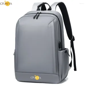 Backpack CFUN YA Business Men Luxo Anti-roubo à prova d'água laptop escolar laptop USB Bolsa de viagem Bolsa de viagem