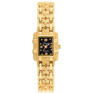 Gold Bracelet Watch Women Luxury Stainless Steel Retro Quartz Wristwatches Elegant Womens Dress Watches Small Square Dial Clock 2076