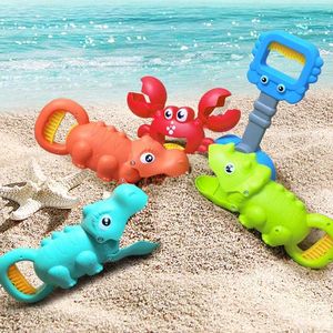 Песчаная игра вода веселье играет на воде весело детские пляжные игрушки для игрушек динозавры игрушки мужские и женские колодки с крабами роботы руки пляж пляж заправка на комплект Wx5.22