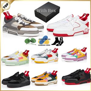 Con box più recenti marchi di design di design astroloubi rossi scarpe casual comot comfort uomini donne vestito coppia coppia sportship sneakers sneakers addestratori di grandi dimensioni