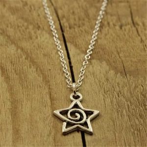 Pendant Necklaces New Silver Star Necklace Chain - A Pair of Best Friends - Paradise Gift for Friends - Long Necklace Pendant for Men and Women S2452206