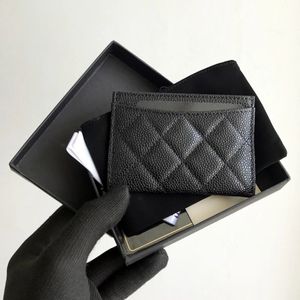 Woman Card Holder Genuine Leather Coin Purse Caviar Rhombus Wallet Soft Lambskin Luxury Designer Classic Sheepskin Credit Card Bag Shor 2248
