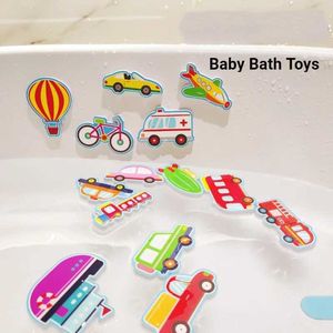 Baby Bath Toys Childrens bathroom stickers baby cognition soft EVA animal stickers floating foam bathroom stickers baby water bath toysS2452422