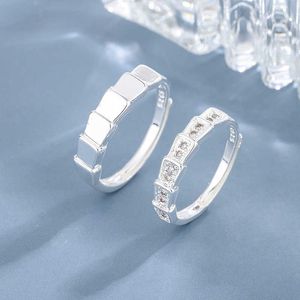 Buu Pierścienie fajne pierścionek srebrny pierścień para para mody czerwona i kobiety wysiane z oryginalnymi pierścieniami QG3D