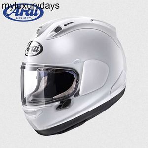 Arai Rx7x Vanlig hjälm Motorcykelhjälm från Japan Solid Color Motorcykel Hjälm Full hjälm Säkerhet Pearl White Pearl Gloss Paint