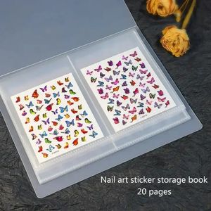 NEW 100 Slots Nail Art Stickers Storage Book Empty Album Decals Collecting Organizer Holder Display Notebook Manicure Tools BETZB06