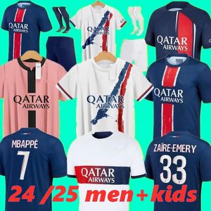 2024 2025 Paris piłka nożna Kolo Muani Mbappe O.Dembele M.Asensio Vitinha Lee Kang w Hakimi 23 24 25 Koszulka futbolowa mailot stopa men men KIT KIT KIT KIT KIT