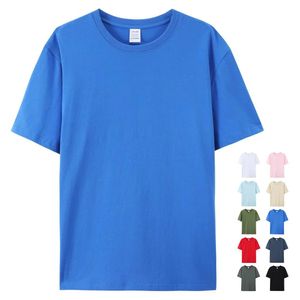 100% bomull rund hals t -shirt unisex sommar bomull tee skjortor grossist bulk tomma svarta tshirts för män playeras de algodon 240524