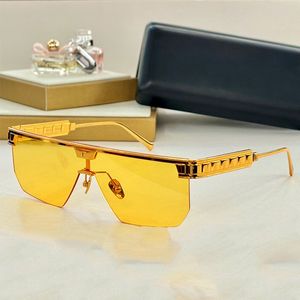 BBPS147 Principais óculos de sol Designer Rectangular Amarelo Titânio Moda Menina Mulheres Party Party Sunglasses com caixa