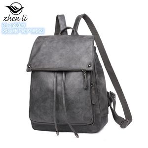 Wholesale women shoulder bag 5 colors multifunctional soft leather backpack simple Joker solid color womens handbag large capacity vert 2896