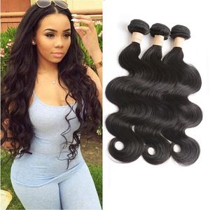 Peruvian Human Hair Extensions 3 Bundles Body Wave Mink Unprocessed Virgin Hair Products Double Wefts 3 Pieces/lot Ndfxh