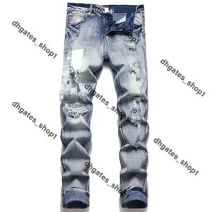Mens Amiriri Jeans Designer Jeans Jeans For Men European Jean Hombre Pants Trousers Biker Embroidery Ripped For Trend Cotton Fashion Jeans Men Cargo Pants Black 855