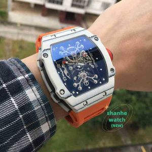 RM Data di orologio Business Leisure Fibra di carbonio Personalità Full Scated Mechanical Meccanico Orologio Fashion Trendy Atmosfera Atmosfera Luminio 863h 863h