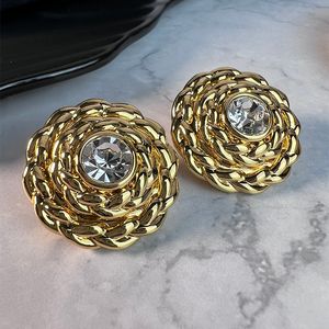 Womens Flowers Ear Cuff Fashion Gold Earrings Retro Palace Jewelry Luxury Rhinestone Gemstone Earring Ladies Ear Cuffs Designer Wrap Ear Stud Ornaments