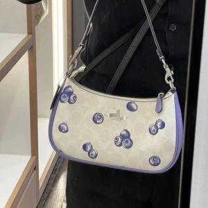 CR292 Teri Andrea Fruit Blueberries Underarm Bag with Blueberries Cartoon Pattern, Sweet and Cute New Fashion Crossbody Shoulder Bag