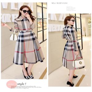 Casual Dresses 2022 Spring and Autumn New Women039s Plaid Dress Longsleeved Ashaped Long Autumn Korean Version of The Slim Dr6666284