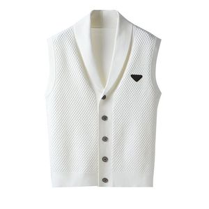 2024 designer spring and summer sweater vest jacket, fashion brand pure color thin business casual jacket man, size M-4XL