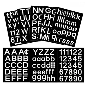 Fensteraufkleber 8 Blätter selbst kleber Buchstaben Zahlen Kit Mailbox Aufkleber für Zeichen Cars Adressnummer
