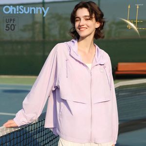 Frauenjacken Ohsunny Sun Protection 2024 Frühling Sommer wasserdichte leichte transparente Frau cooles Gefühl Hautfreundlicher Mantel