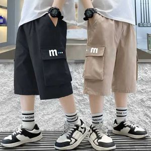 Shorts Summer Boys Cotton Shorts Daily Casual Sports Shorts High Street Fashion Childrens Clothes Boys Pants New 2024 Y240524