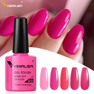 2pcs*7.5ml Venalisa Nude Color Gel Base Nowipe Top Coat Soak Off UV LED Gel Nail Polish Cosmetics Nail Art Manicure Nail Varnish