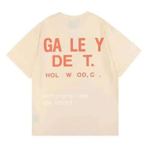 Camisa GalleryDept T-shirts masculina Gallary Dept Designer de moda Summer Luxury Cotton Gallary Shirt Alphabet Star estampado Mesmo pescoço redondo manga curta