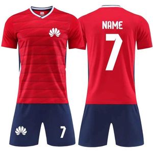 Jerseys New adult and childrens football jersey set mens football set sports suit survey football uniform womens football training tracking suit T240524