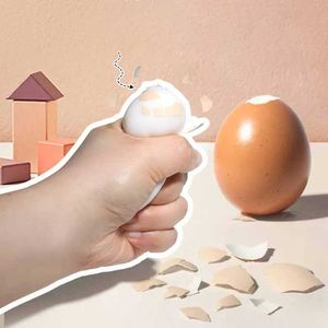 Decompression Toy New simulation egg crushing egg shell slow rebound toy for childrens stress relief toy Fun gift egg clip music violin toy S24