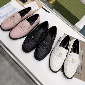 Damskie płaskie buty skórzana metalowa klamra designerka formalne męskie drukowane przeciw poślizgowe buty formalne duże rozmiar 34-46 5.17 01