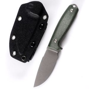 14c28n High Harkness Blade Outdoor Straight Knife Linen Handle Fixed Blade EDC Convenient Multi-purpose Camping Cutter And Survival Knife 544